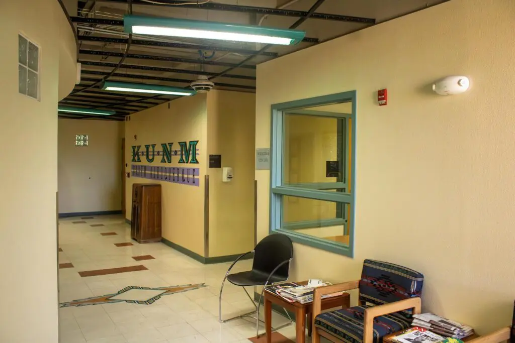 The lobby of the KUNM offices (Photo by Sara Atencio-Gonzales)
