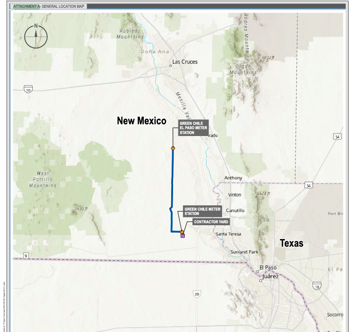 A map of the proposed pipeline Energy Transfer submitted in its early 2026 application to the U.S. Federal Energy Regulatory Commission. (Photo courtesy of FERC)