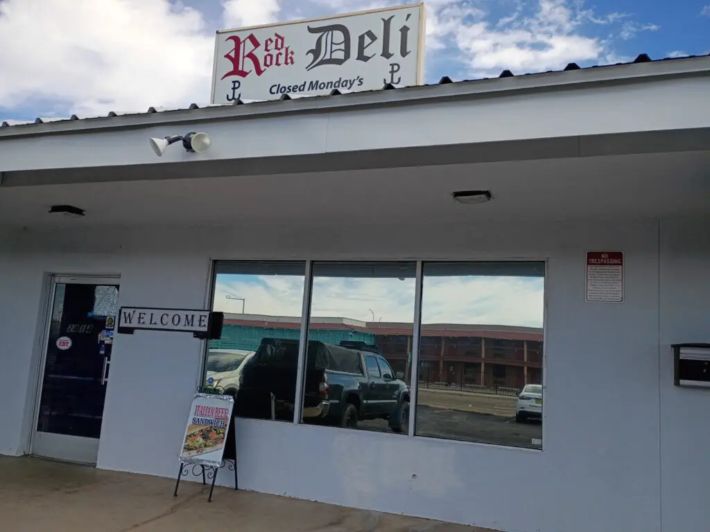 The front of an Eastern European style deli.