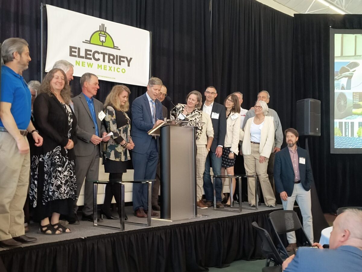Albuquerque Mayor Tim Keller at the Electrify NM conference in Albuquerque on April 11, 2025. Hannah Grover/NM Political Report