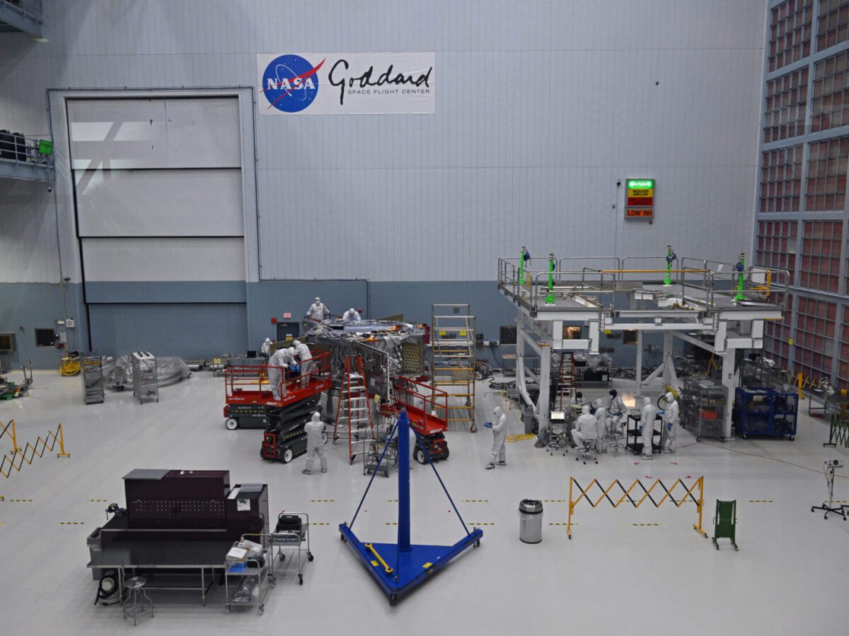 Employees do work related to the Nancy Grace Roman Space Telescope at the NASA Goddard Space Flight Center in Maryland. Michael S. Williamson/The Washington Post