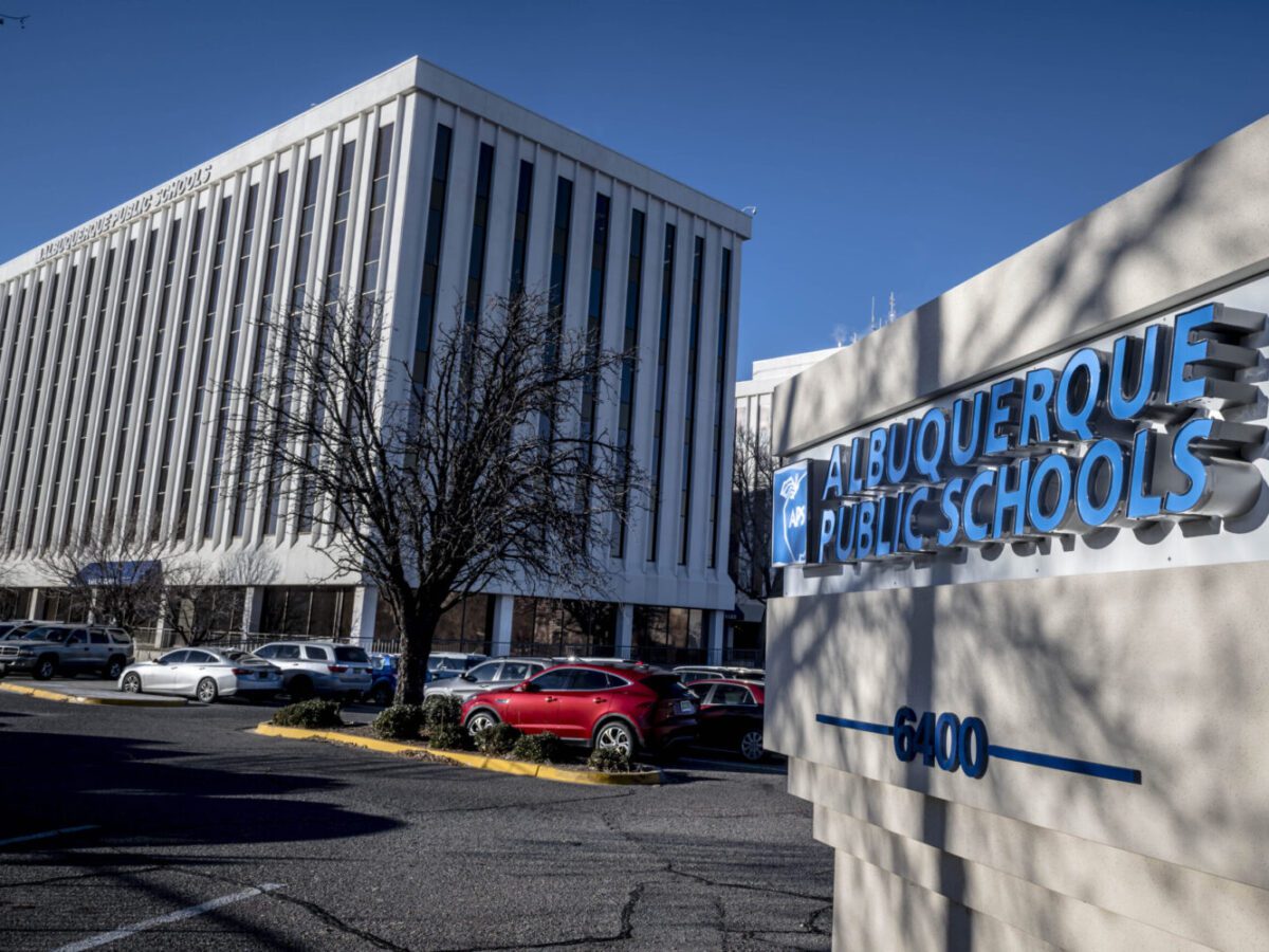 The Albuquerque Public Schools Administration building located at 6400 Uptown Blvd. NE. Photo by Roberto E. Rosales/City Desk ABQ