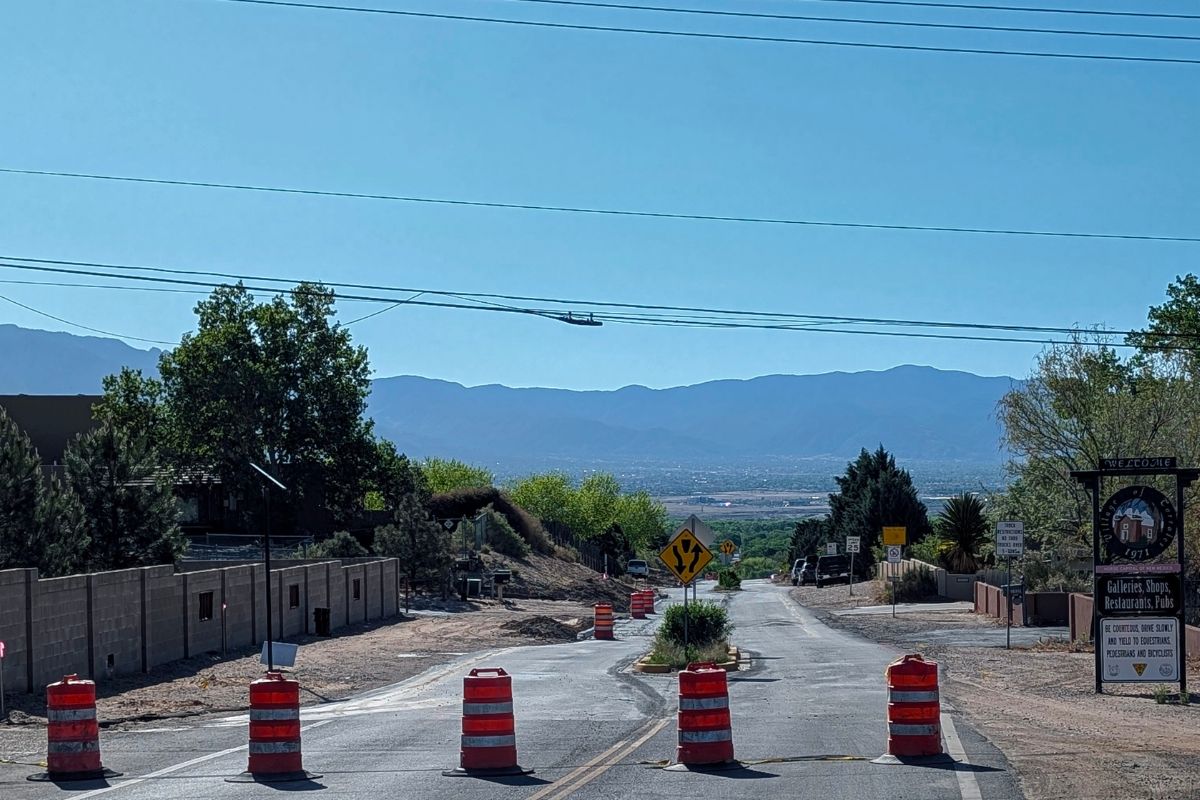 Construction work on Meadowlark Lane began last week with Meadowlark closed at Loma Laga Road in Corrales and at Sara Road in Rio Rancho. (Kevin Hendricks) 