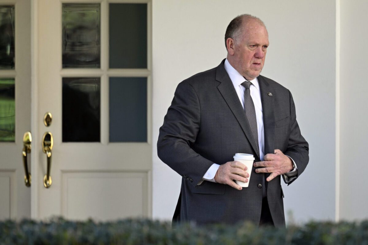 President Donald Trump’s border czar, Tom Homan, walks out of the West Wing on March 25.