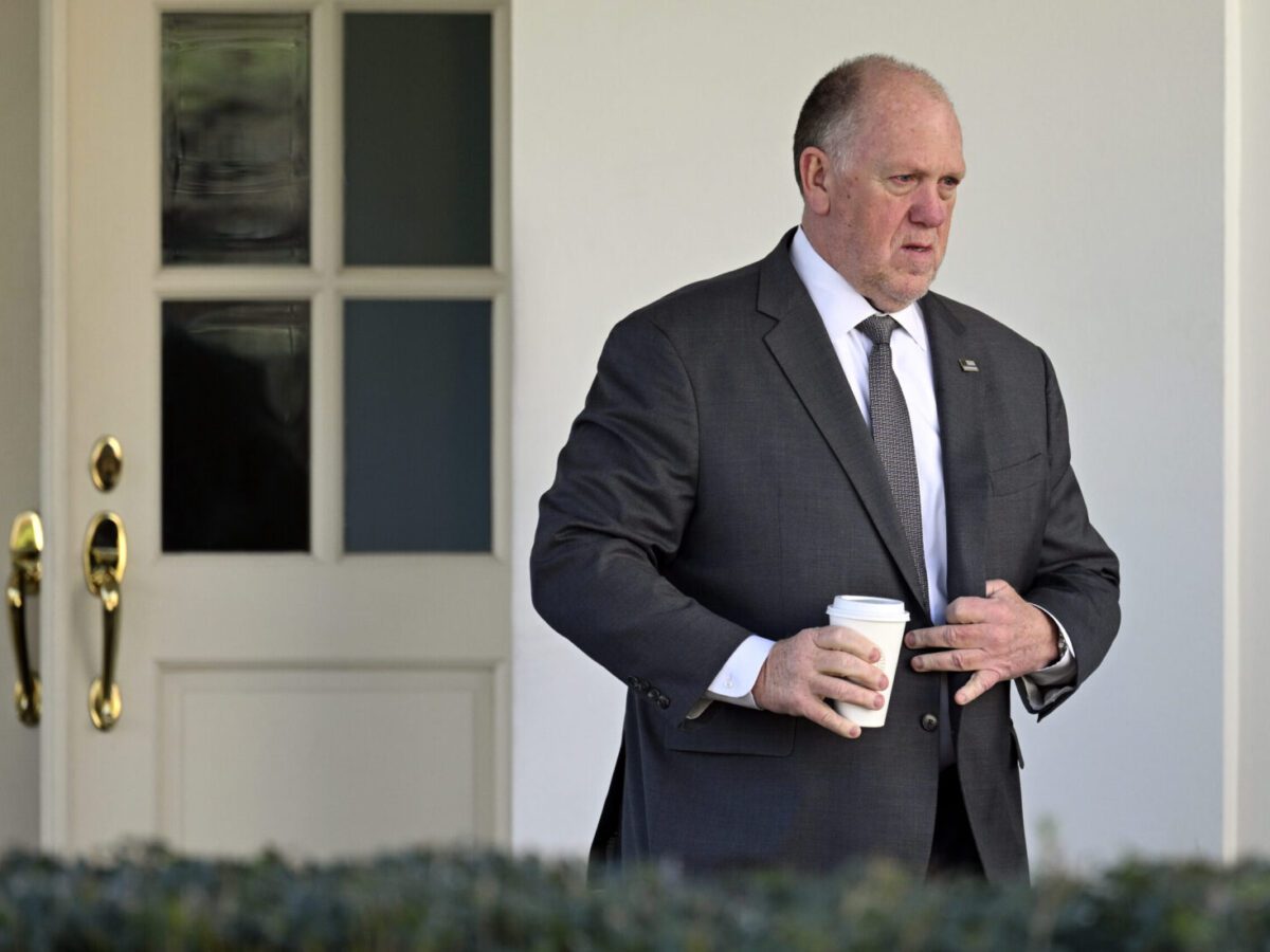 President Donald Trump’s border czar, Tom Homan, walks out of the West Wing on March 25.