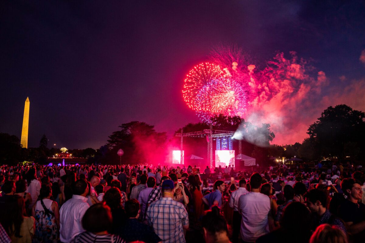 Fourth of July fireworks at the White House in 2022. Steep new U.S. tariffs on Chinese goods may mean importing fireworks for America's semiquincentennial next year will be difficult. Demetrius Freeman/The Washington Post