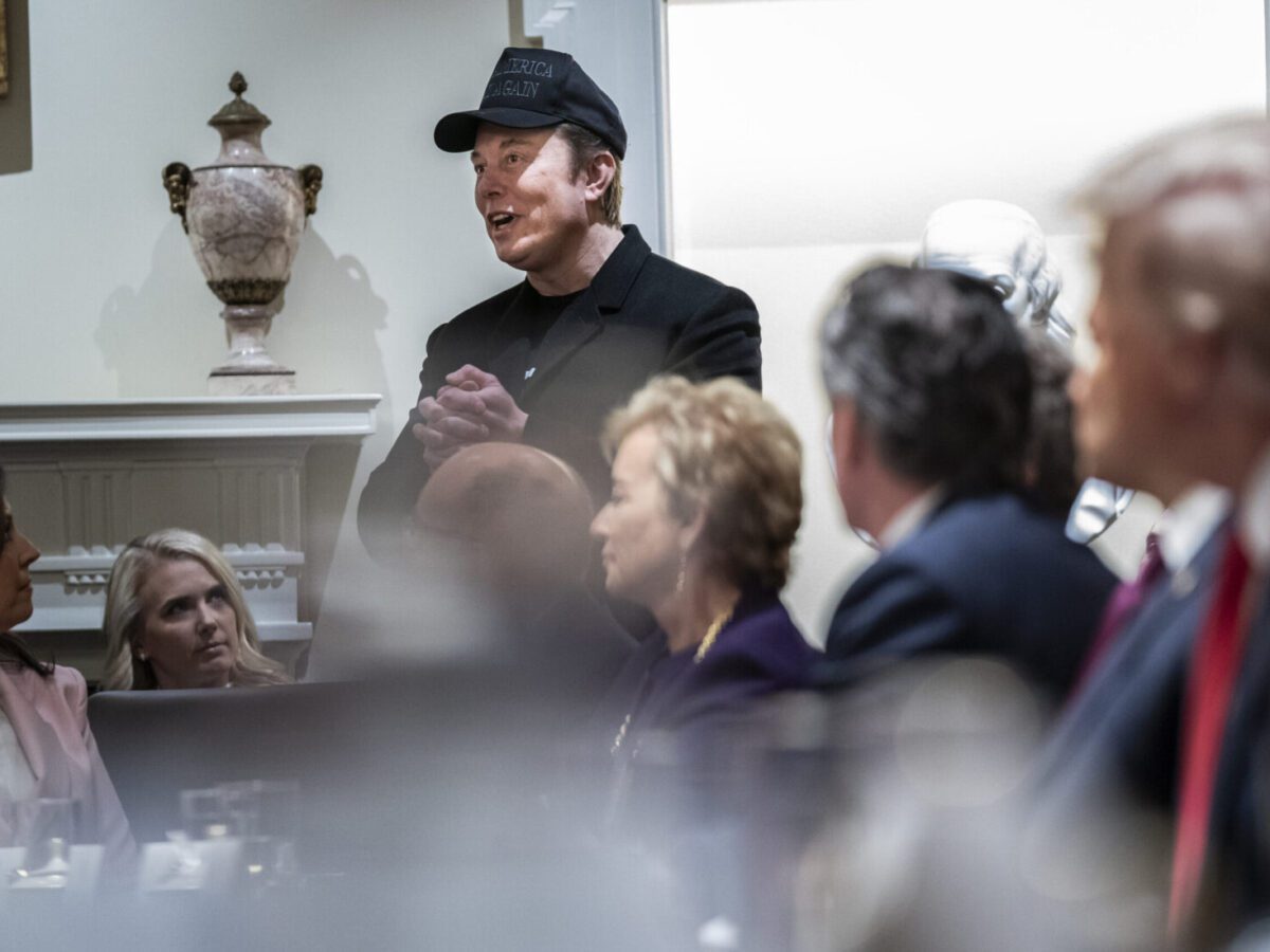 At Trump's first Cabinet meeting of his second term, the president expressed strong approval of Musk's actions, and Cabinet members offered applause. Jabin Botsford/The Washington Post