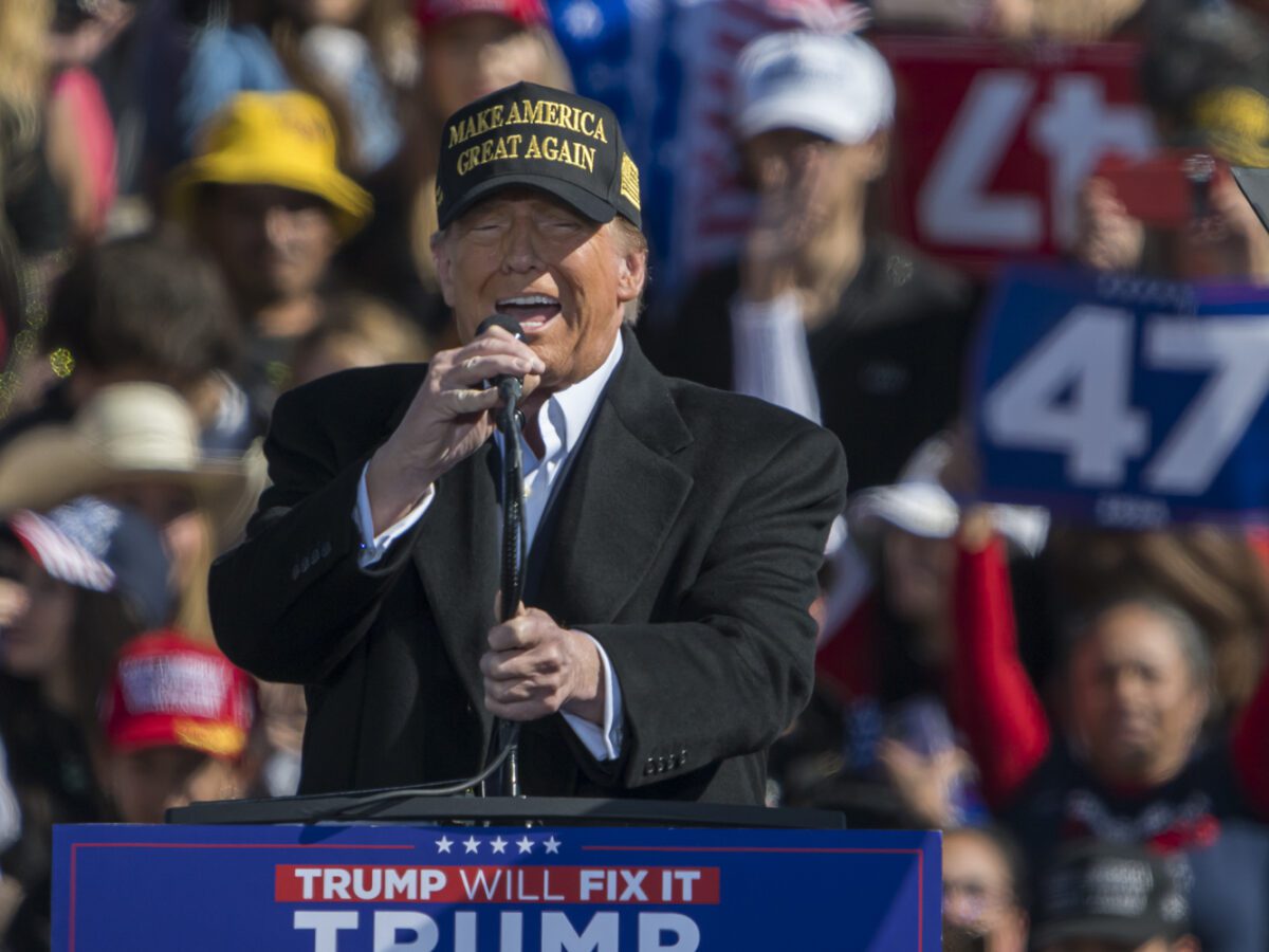 Donald Trump speaks, Thursday, Oct 31, 2024 in Albuquerque.