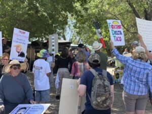 On June 14, thousands in the Albuquerque community showed up for the No Kings Rally held at Mariposa Basin Park in Taylor Ranch. This is one of thousands planned throughout the country on Saturday. Photo by Pat Davis /nm.news