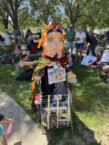 City Council candidate Daniel Leiva collected signatures to get on the ballot during the Albuquerque No Kings rally on June 14, 2025 / nm.news