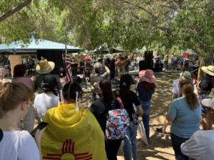 City Council candidate Daniel Leiva collected signatures to get on the ballot during the Albuquerque No Kings rally on June 14, 2025 / nm.news