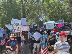 On June 14, thousands in the Albuquerque community showed up for the No Kings Rally held at Mariposa Basin Park in Taylor Ranch. This is one of thousands planned throughout the country on Saturday. Photo by Pat Davis /nm.news
