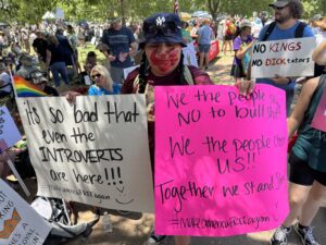 On June 14, thousands in the Albuquerque community showed up for the No Kings Rally held at Mariposa Basin Park in Taylor Ranch. This is one of thousands planned throughout the country on Saturday. Photo by Pat Davis /nm.news