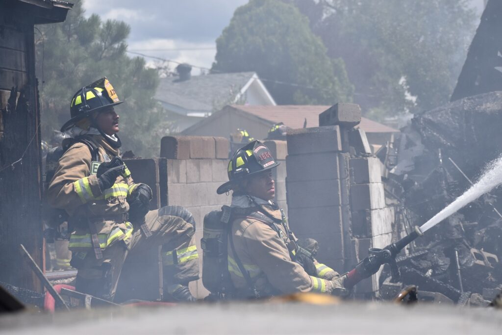 Albuquerque Fire & Rescue responded to a home explosion in the 9400 block of Woodland Ave NE on July 2, 2025 / Courtesy AFR
