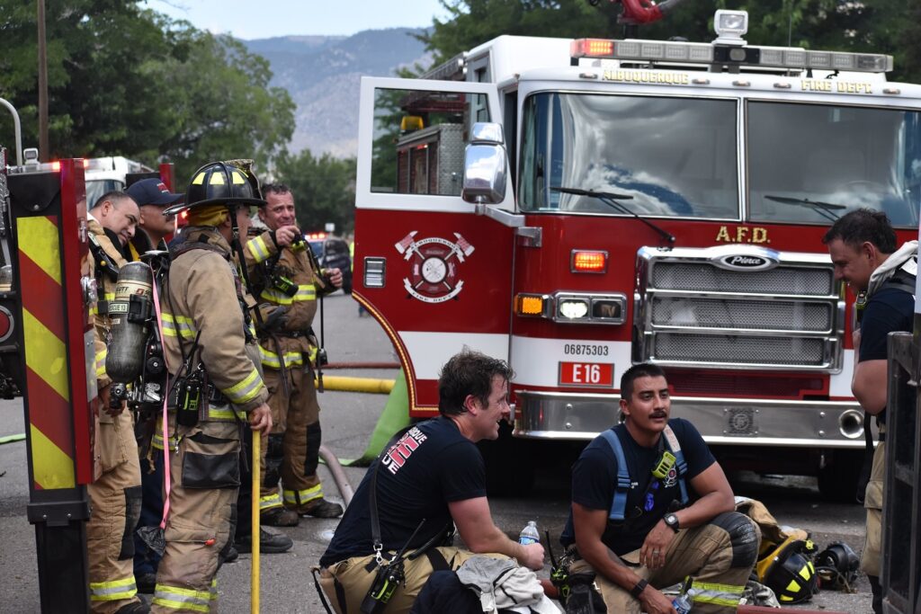 Albuquerque Fire & Rescue responded to a home explosion in the 9400 block of Woodland Ave NE on July 2, 2025 / Courtesy AFR