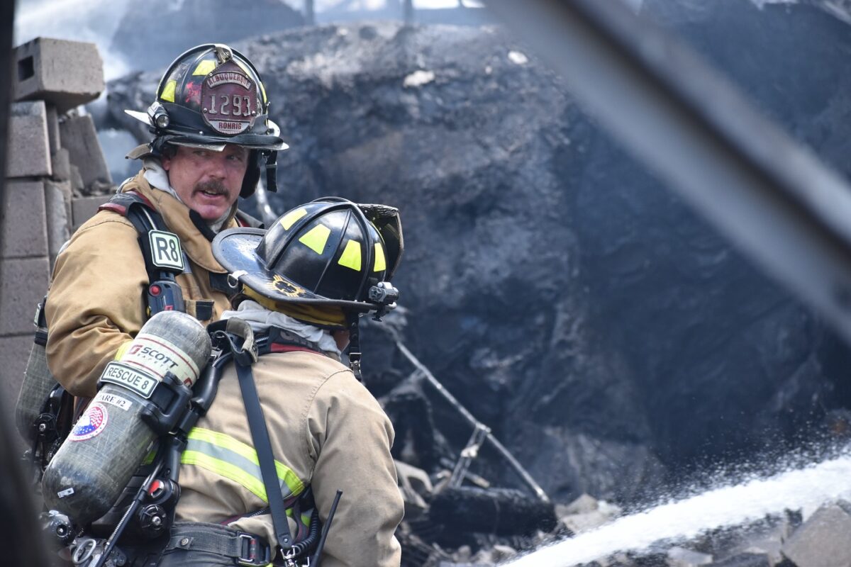 Albuquerque Fire & Rescue responded to a home explosion in the 9400 block of Woodland Ave NE on July 2, 2025 / Courtesy AFR