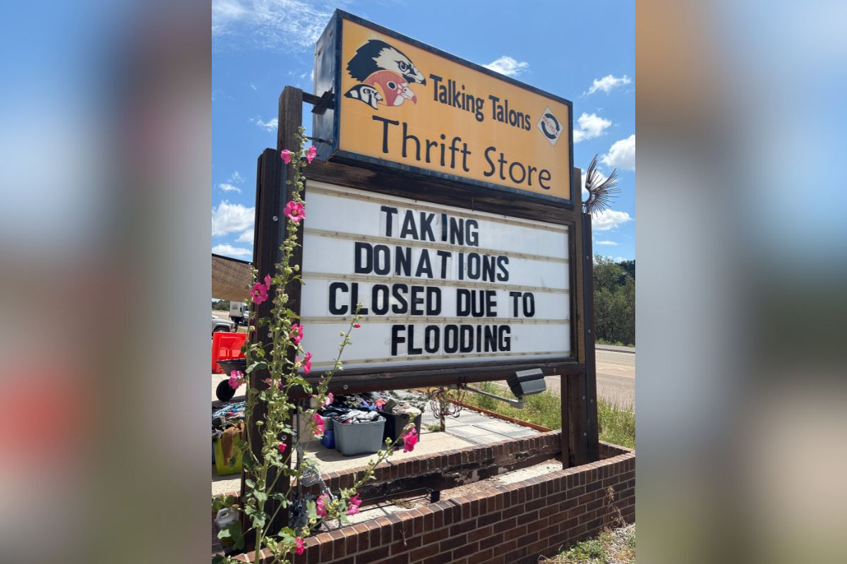 Severe flooding in Cedar Crest has forced the temporary closure of a beloved local institution, the Talking Talons Thrift Shop, located on State Highway 14. The flooding caused significant water damage to the interior of the shop, prompting staff to announce a closure of at least two weeks while repairs are underway.