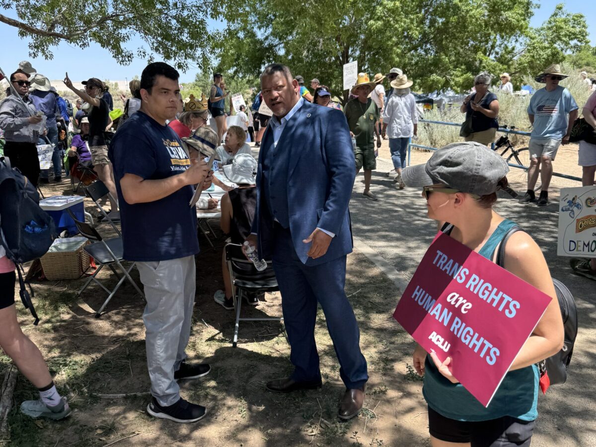 On June 14, thousands in the Albuquerque community showed up for the No Kings Rally held at Mariposa Basin Park in Taylor Ranch. This is one of thousands planned throughout the country on Saturday. Photo by Pat Davis /nm.news