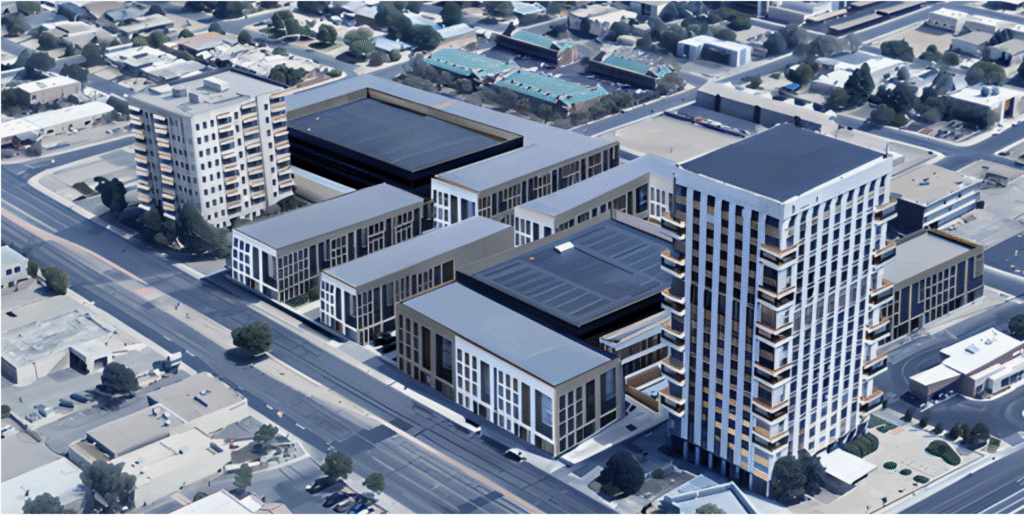 Site plan for the San Mateo and Central site