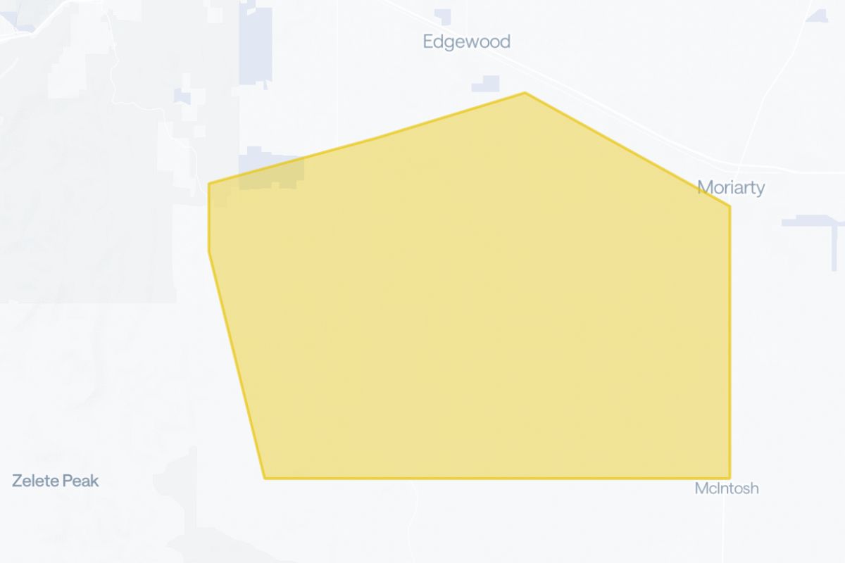 The National Weather Service has issued a Flood Advisory effective until 6 p.m. Monday for portions of central New Mexico, specifically Bernalillo and northwestern Torrance counties.