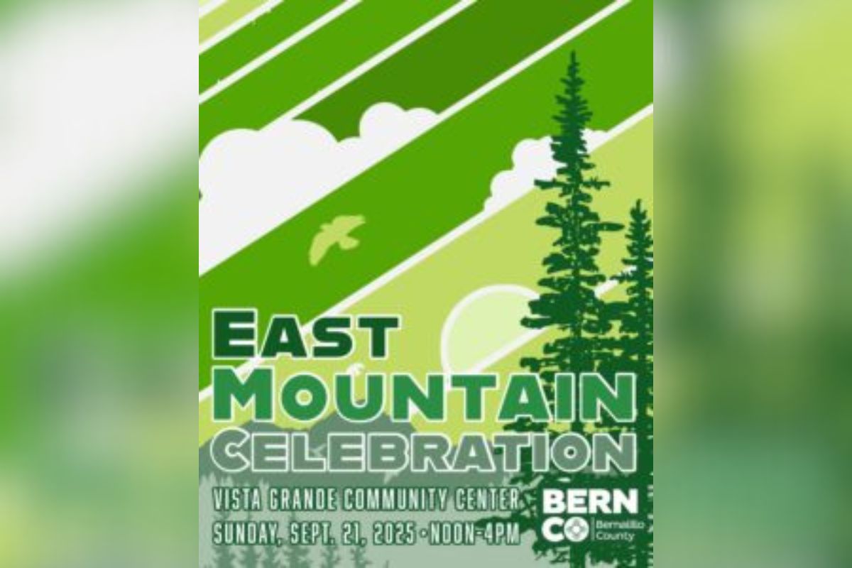 Bernalillo County Commissioner Eric Olivas will host the annual East Mountains Celebration on Sunday, Sept. 21, from noon to 4 p.m. at the Vista Grande Community Center.