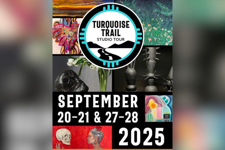More than 45 artists will open their studios to the public during the annual Turquoise Trail Studio Tour, scheduled for the last two weekends of September along one of New Mexico's most scenic routes.