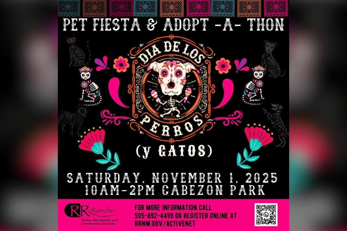 Rio Rancho Parks, Recreation and Community Services will host a Dia de Los Muertos-themed pet festival and adoption event Saturday at Cabezon Park.