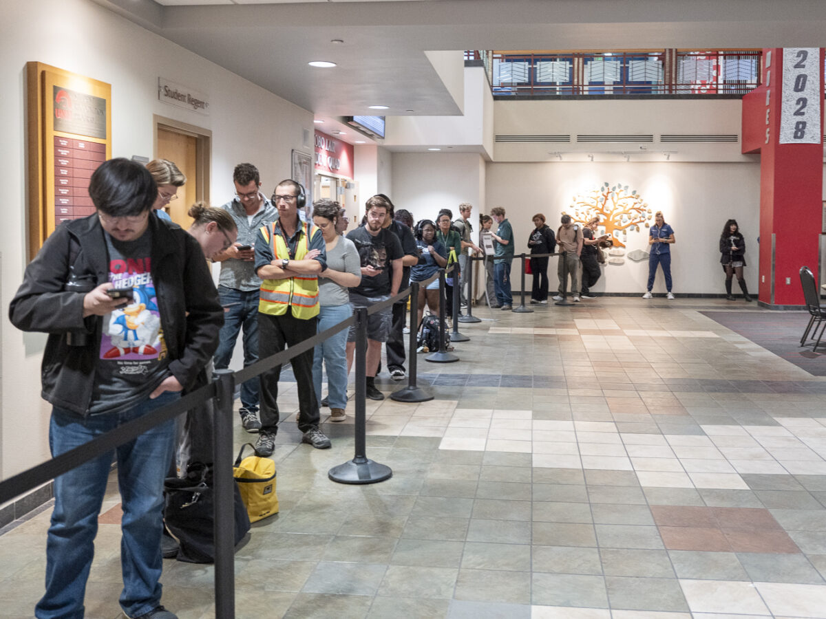 Voters at the UNM Student Union, 2025