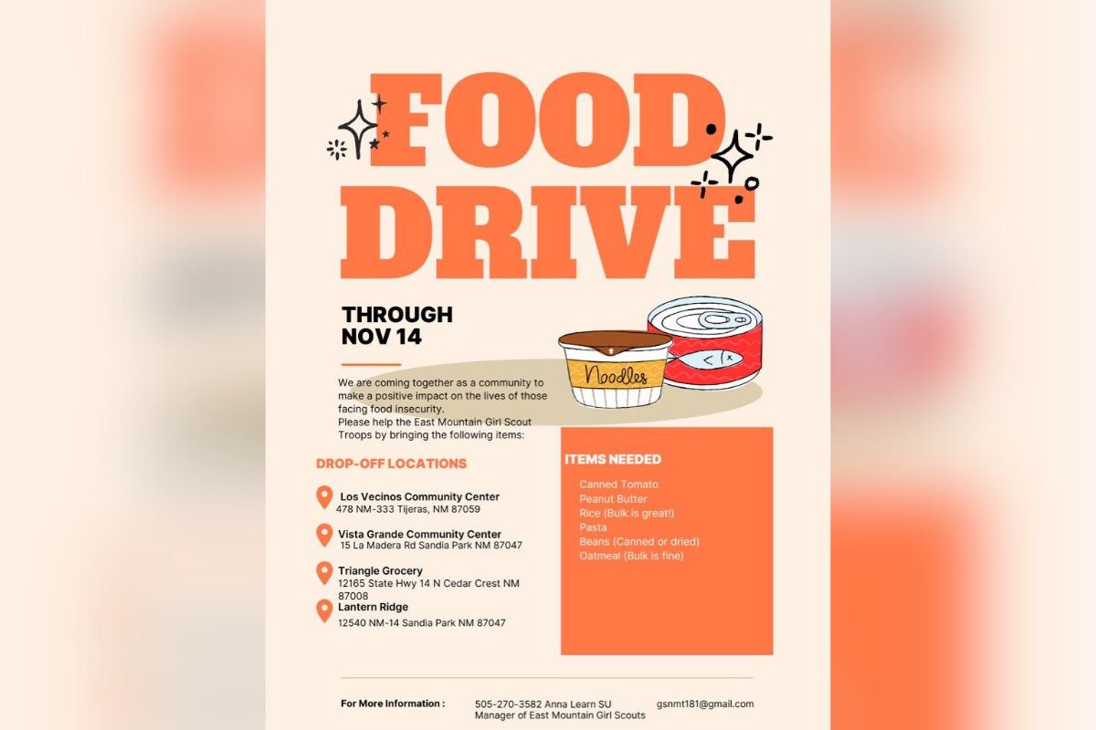 East Mountain Girl Scout troops are collecting non-perishable food items through Nov. 14 to help local families facing food insecurity.