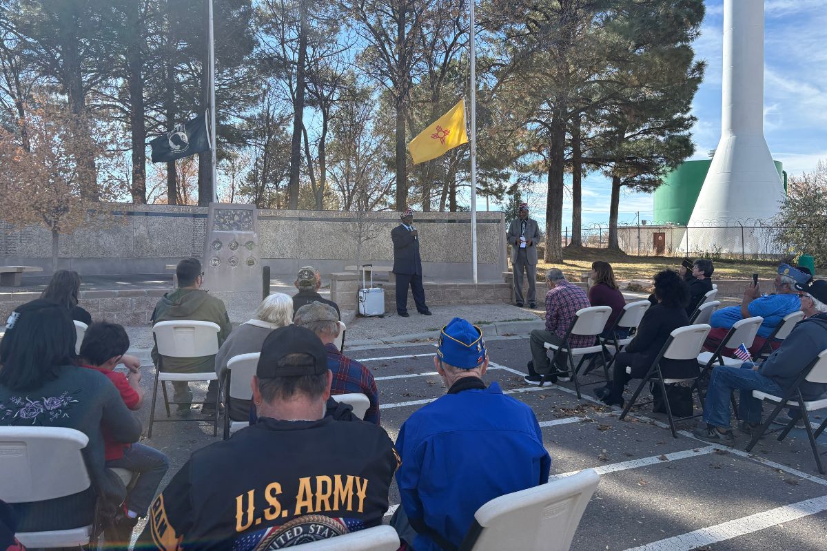 Moriarty community members gathered at the City Park veteran’s memorial on Nov. 11 as part of the annual Veterans’ Day Service to honor veterans and their families for the annual holiday.