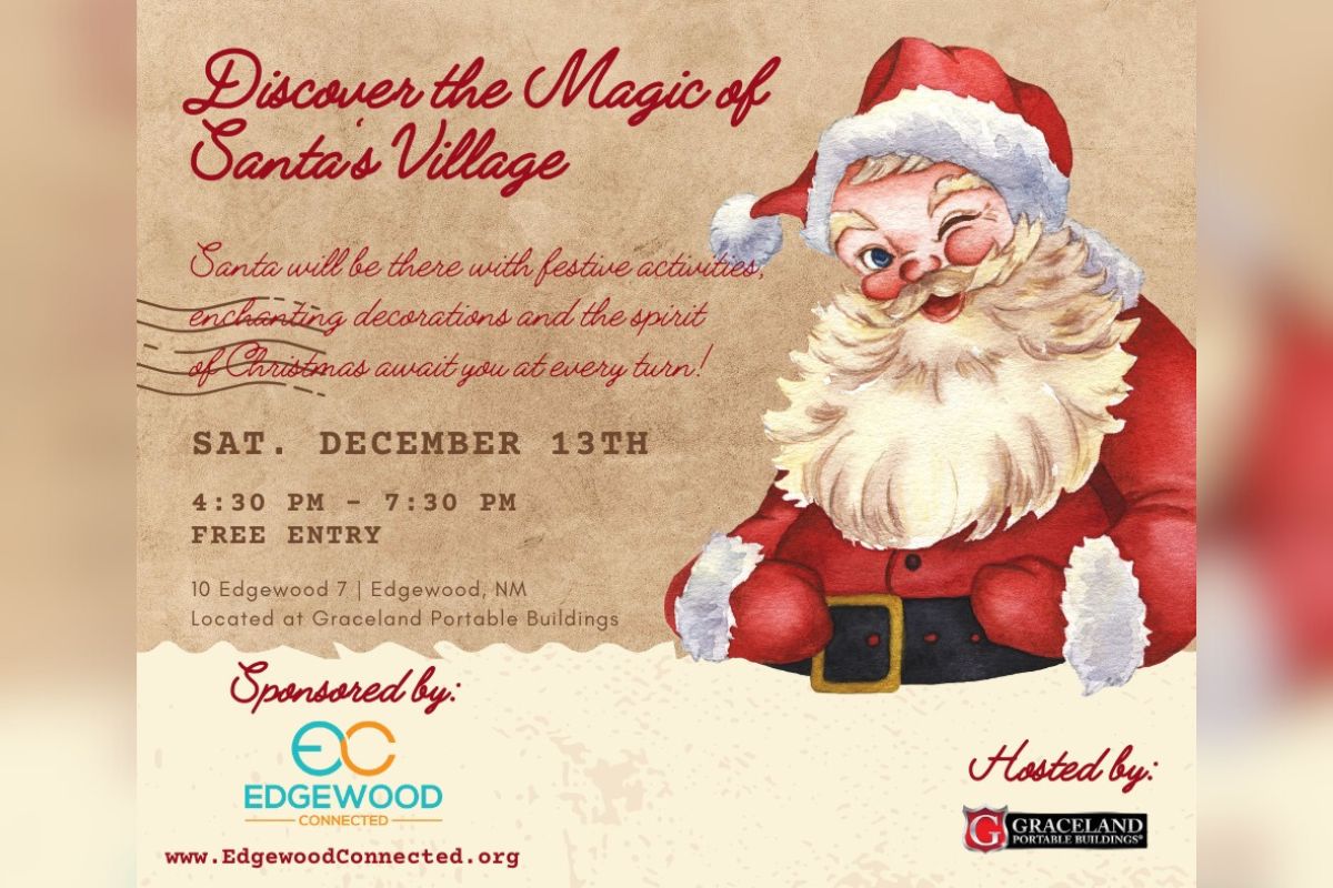 Families can meet Santa Claus and enjoy holiday festivities this weekend at Santa's Village, a free community event scheduled for Saturday from 4:30 to 7:30 p.m.
