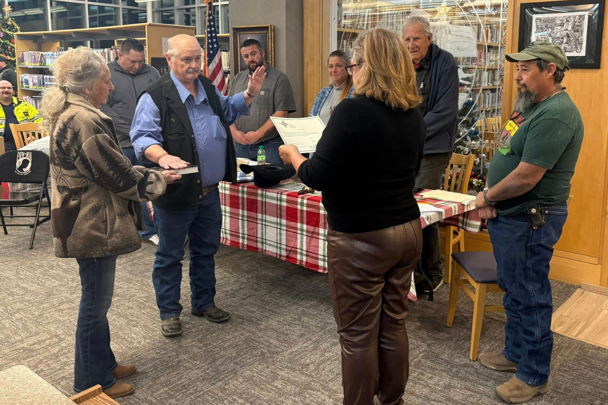 Estancia Mayor Runnel Riley was sworn into his position on Dec. 15. (Town of Estancia)