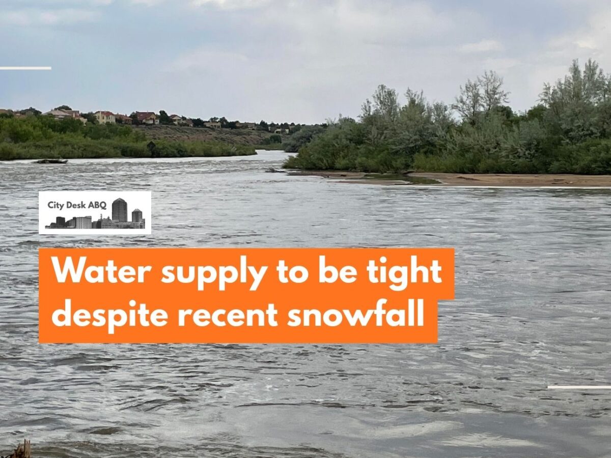 Recent snowstorms have improved the area’s water availability outlook, Anne Marken told the Middle Rio Grande Conservancy District Board of Directors Monday. However, she said, the water supply in the basins that serve the district is still expected to be about half of the historical median. (Roberto. E. Rosales)