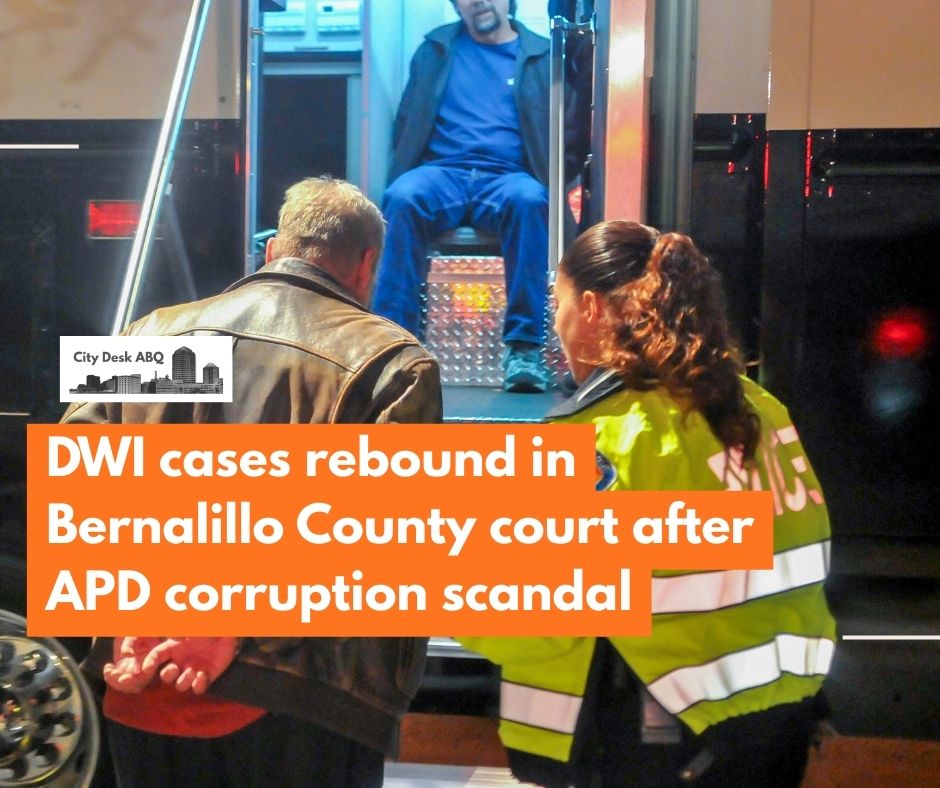 DWI cases filed in Bernalillo County Metropolitan Court have reached a multiyear high in 2025, even as the Albuquerque Police Department remains silent on its arrest data following a decades-long corruption scandal that has decimated its specialized DWI unit. (Roberto E. Rosales)