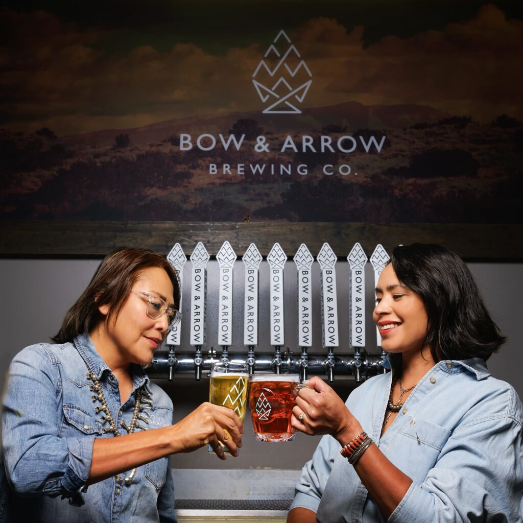 Dr. Missy Begay (l) and Shyla Sheppard of Bow & Arrow Brewing