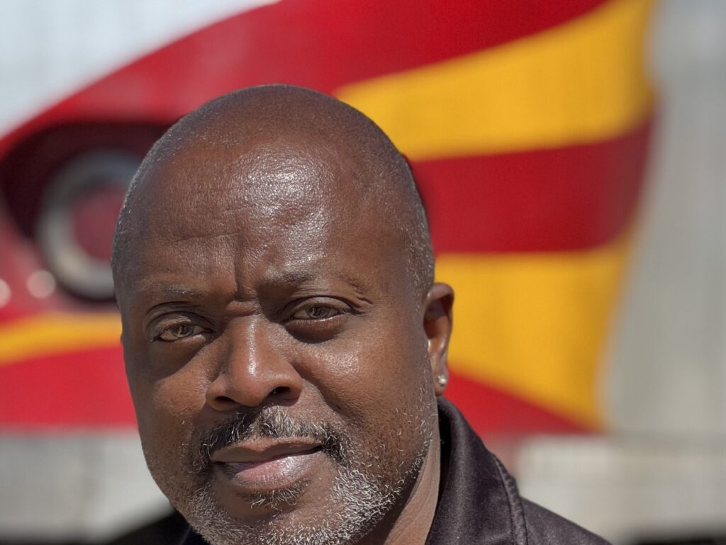 Radio station owner Byron Powdrell announces his campaign for county commission