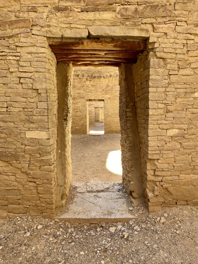 Door entryway in Pueblo Bonito, in the Chaco Culture National Historical Park, New Mexico