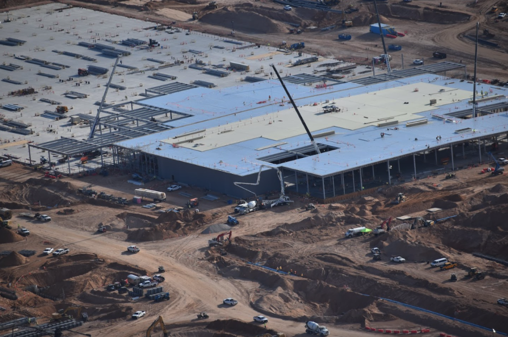 Aerial photos taken on June 26, 2026, show the construction site for Project Jupiter, the Oracle and OpenAI data center project planned for southern New Mexico. (Courtesy of Alexa Reynaud, Food & Water Watch, with aerial support provided by LightHawk)