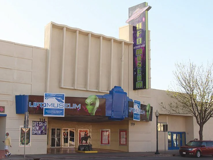 The UFO Museum facade.
