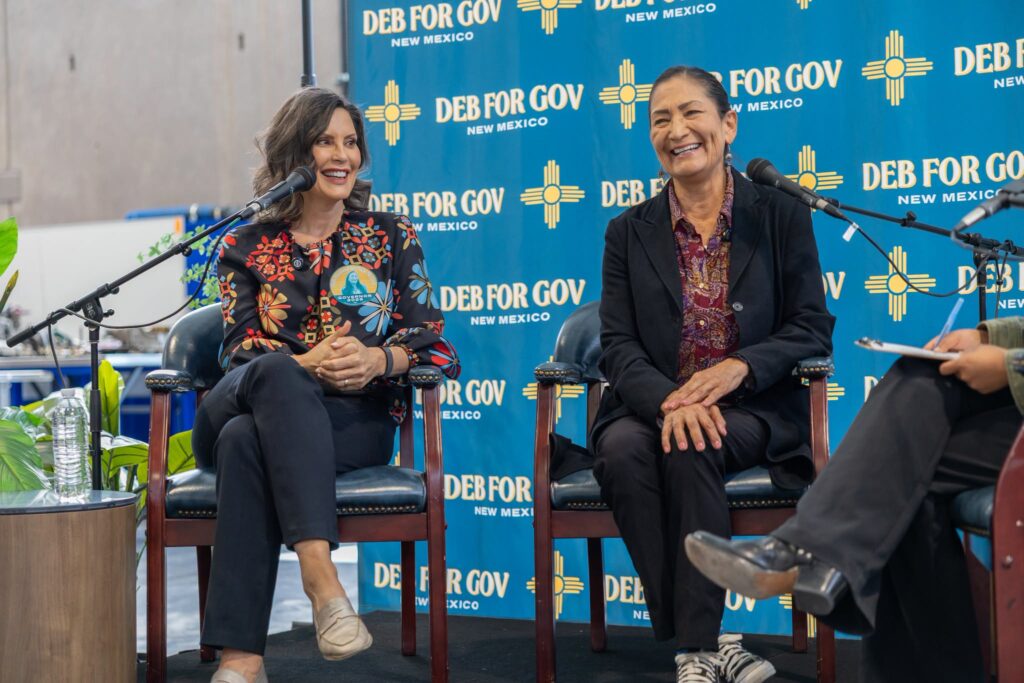 Rio Rancho got a front-row seat to the governor’s race Sunday when Michigan Gov. Gretchen Whitmer campaigned for Democrat Deb Haaland in Republican nominee Gregg Hull’s hometown, just over two weeks before Election Day. (Courtesy photo)